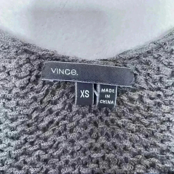 Vince Women’s V-Neck Taupe Sweater - Picture 5 of 8